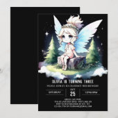 Modern Whimsical Fairy Birthday Einladung (Vorne/Hinten)