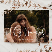 Modern Whimsical Feliz Navidad Weihnachts-Foto