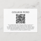 Modern Whimsical Gold Black Graduation Cap Begleitkarte (Rückseite)