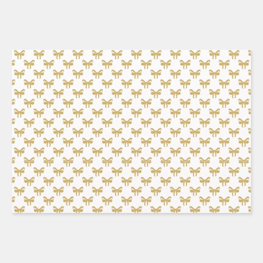 Modern Whimsical Gold Coquette Bow Graduation Geschenkpapier Set (Vorderseite 2)
