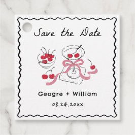 Modern & Whimsical Pink CocktailHand Gezeichnet Ho Geschenkanhänger