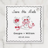 Modern & Whimsical Pink CocktailHand Gezeichnet Ho Geschenkanhänger (Rückseite)