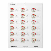 Modern Whimsisical Weihnachtsnamen Adressaufkleber (Vorne)