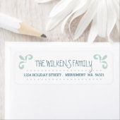 Modern Whimsy Brush Swirt Adressetikett (Insitu)