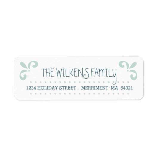 Modern Whimsy Brush Swirt Adressetikett (Vorne)