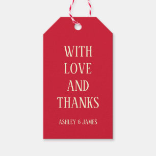 Modern Whimsy Red Colorful Wedding Geschenkanhänger