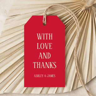 Modern Whimsy Red Colorful Wedding Geschenkanhänger