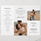 Modern Whimsy Trifold Wedding Program Flyer (Vorne)