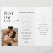 Modern Whimsy Trifold Wedding Program Flyer (Hinten)
