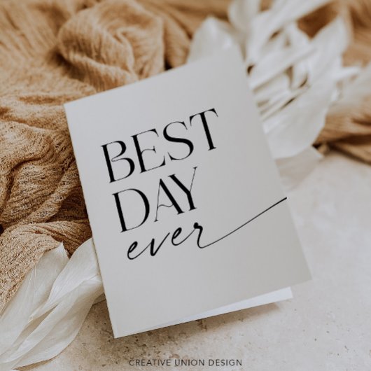 Modern Whimsy Wedding danke Ihnen geklappte Karte