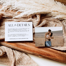 Modern Whimsy Wedding Details Umschließungskarte RSVP Karte