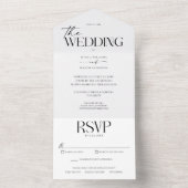 Modern Whimsy Wedding Tri-Fold Einladung (Innen Boden)