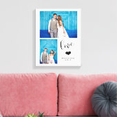 Modern Whimsy | Zwei Fotos Hochzeit Leinwanddruck (Insitu (Wohnzimmer))
