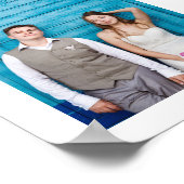 Modern Whimsy | Zwei Fotos Hochzeit Poster (Ecke)