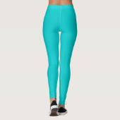 Modern White 3D Cuztomized Name | Türkisblau Leggings (Rückseite)