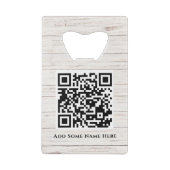 Modern White Add Your Logo Business Geldbeutel Flaschenöffner (Rückseite)