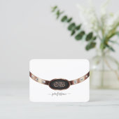 Modern White and Black Rose Gold Monogram Diamonds Visitenkarte (Stehend Vorderseite)