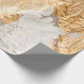 Modern White And Gold Brush Painted Background Tex Geschenkpapier (Ecke)