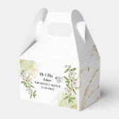 Modern White and Green Watercolor Mr. and Mrs. Geschenkschachtel (Rückseite)