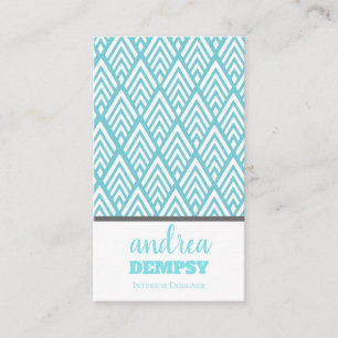 Modern White Art Deco Pfeile Visitenkarte