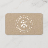 Modern white beruflicher Teppichschild Visitenkarte (Vorderseite)