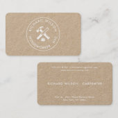 Modern white beruflicher Teppichschild Visitenkarte (Vorne/Hinten)