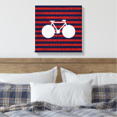 modern white bicycle & red strips leinwanddruck (Insitu (Schlafzimmer))