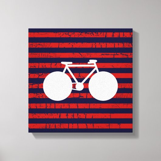 modern white bicycle & red strips leinwanddruck (Vorderseite)