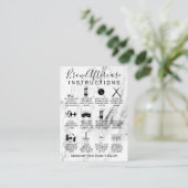 Modern White Black Marble Brows Aftercare Icon Visitenkarte (Stehend Vorderseite)