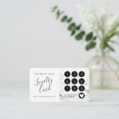 Modern White Black Marble Script Treuekarte (Stehend Vorderseite)