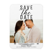 Modern White Black Save the Date Wedding Foto Magnet (Vertikal)