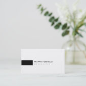 Modern White Black Simple Consultant Business Card Visitenkarte (Stehend Vorderseite)