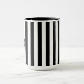 Modern White Black Stripe Custom Image Tasse (Zentrum)