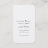 Modern White Blue Aquamarin Circle Design Terminkarte (Rückseite)