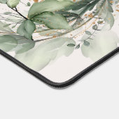 Modern White Blush Gold Eucalyptus Corporate Large Schreibtischunterlage (Ecke)