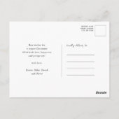 Modern White Bold Fun Script Let It Snow Foto Postkarte (Rückseite)