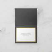 Modern White Botanical Flowers Elegant Thank You Karte (Innenseite)