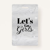 Modern White Bride Tribe Bachelorette Ausweis (Rückseite)