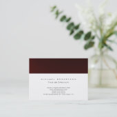 Modern White Browny Red Chubby Business Card Visitenkarte (Stehend Vorderseite)