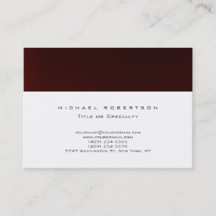 Modern White Browny Red Chubby Business Card Visitenkarte