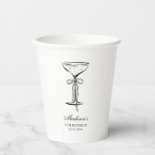 Modern White Coquette Champagne Pappbecher (Vorderseite)