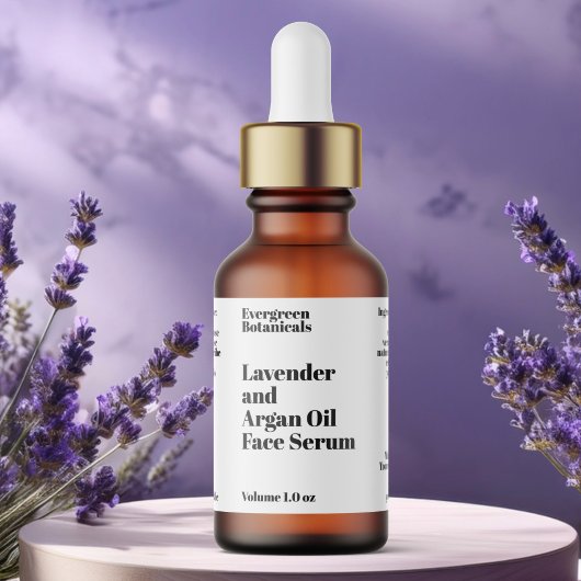 Modern White Cosmetics Dropper Flasche Label Adressaufkleber