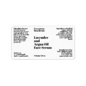 Modern White Cosmetics Dropper Flasche Label Adressaufkleber (Vorne)