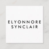 Modern White Craft Chocolate Founder QR Code Quadratische Visitenkarte (Vorderseite)