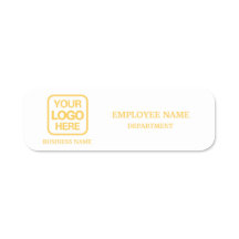 Modern White Custom Business Name Tag