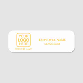 Modern White Custom Business Name Tag Namensschild