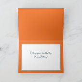 Modern White Daisies Botanical Colorful Birthday Karte (Innenseite)