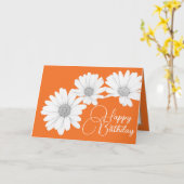Modern White Daisies Botanical Colorful Birthday Karte (Gelbe Blume)