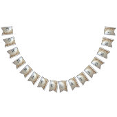 Modern White Flowers Pearls Bunting Flag Wimpelkette (Alle)