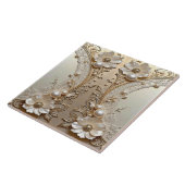 Modern White Flowers Pearls Ceramic Tile Fliese (Seite)